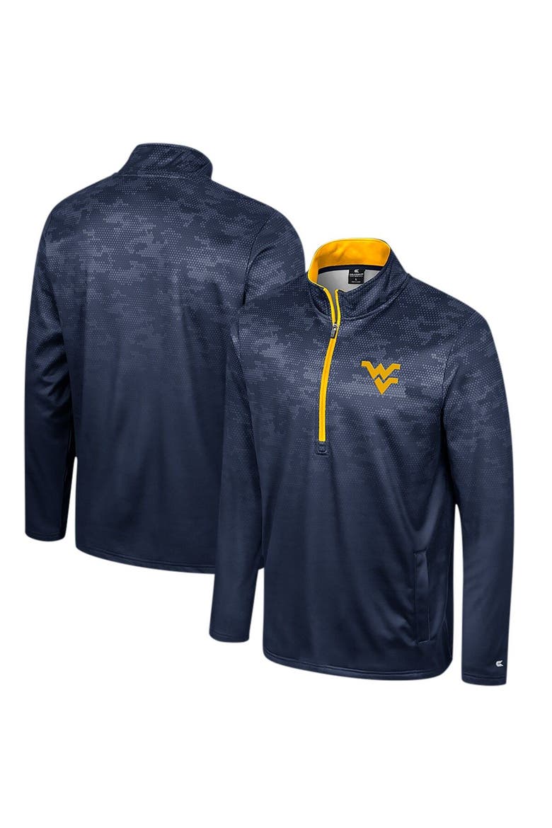 Men's Colosseum  Navy West Virginia Mountaineers The Machine Half-Zip Jacket, Alternate, color, Navy