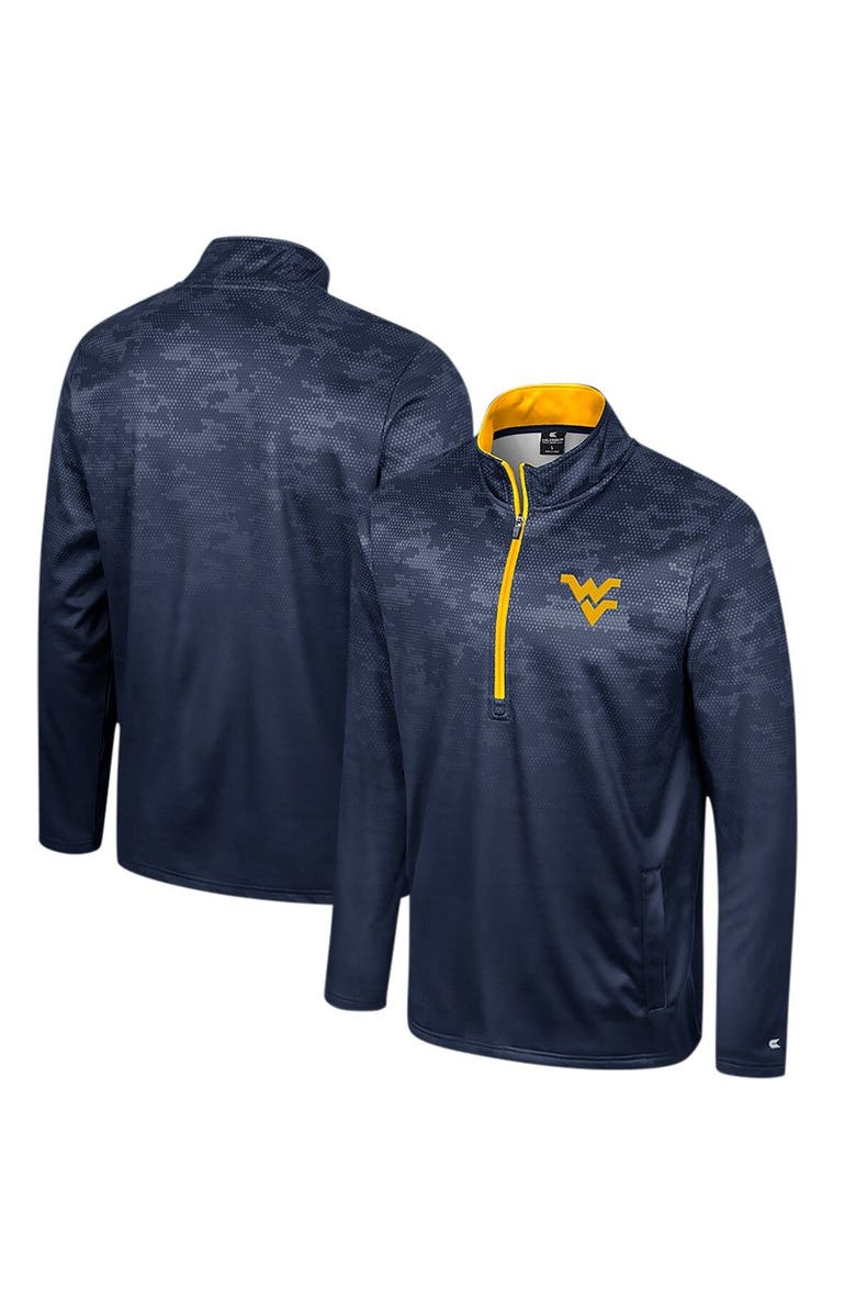 COLOSSEUM Men's Colosseum Navy West Virginia Mountaineers The Machine Half-Zip Jacket, Alternate, color, Navy