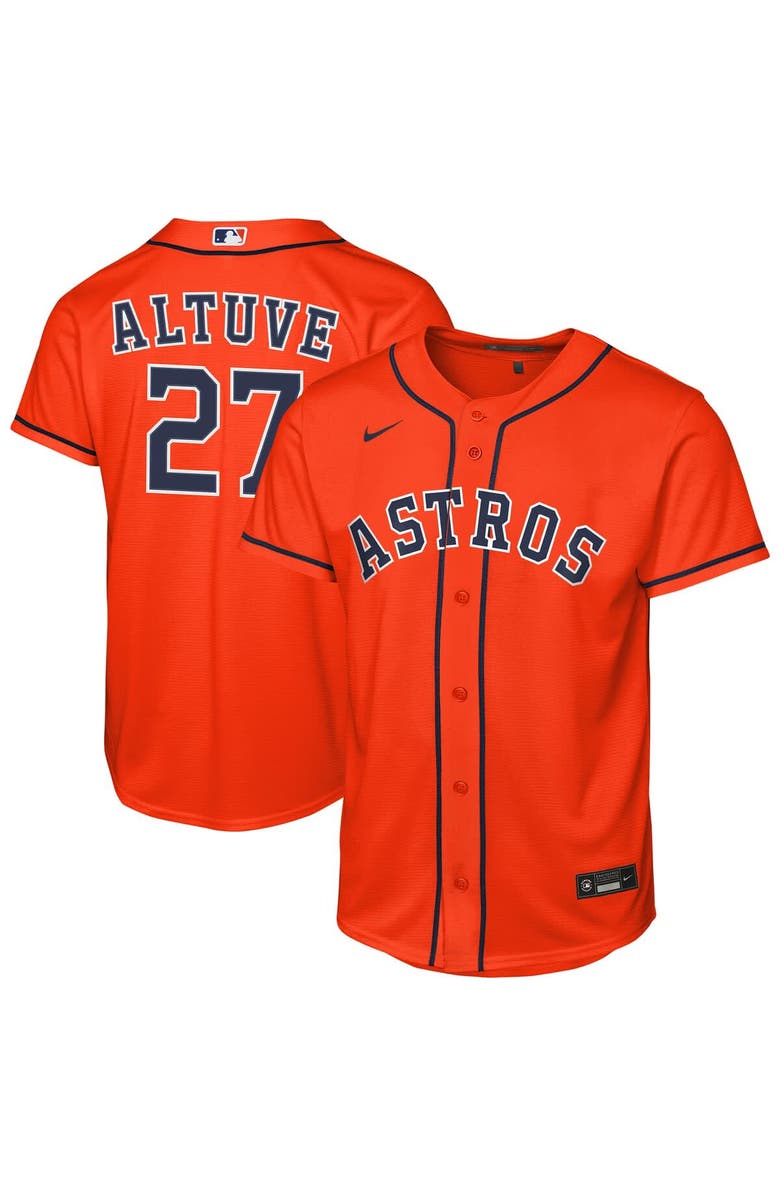 Nike Youth Nike Jose Altuve Orange Houston Astros Alternate Replica Jersey, Main, color, 