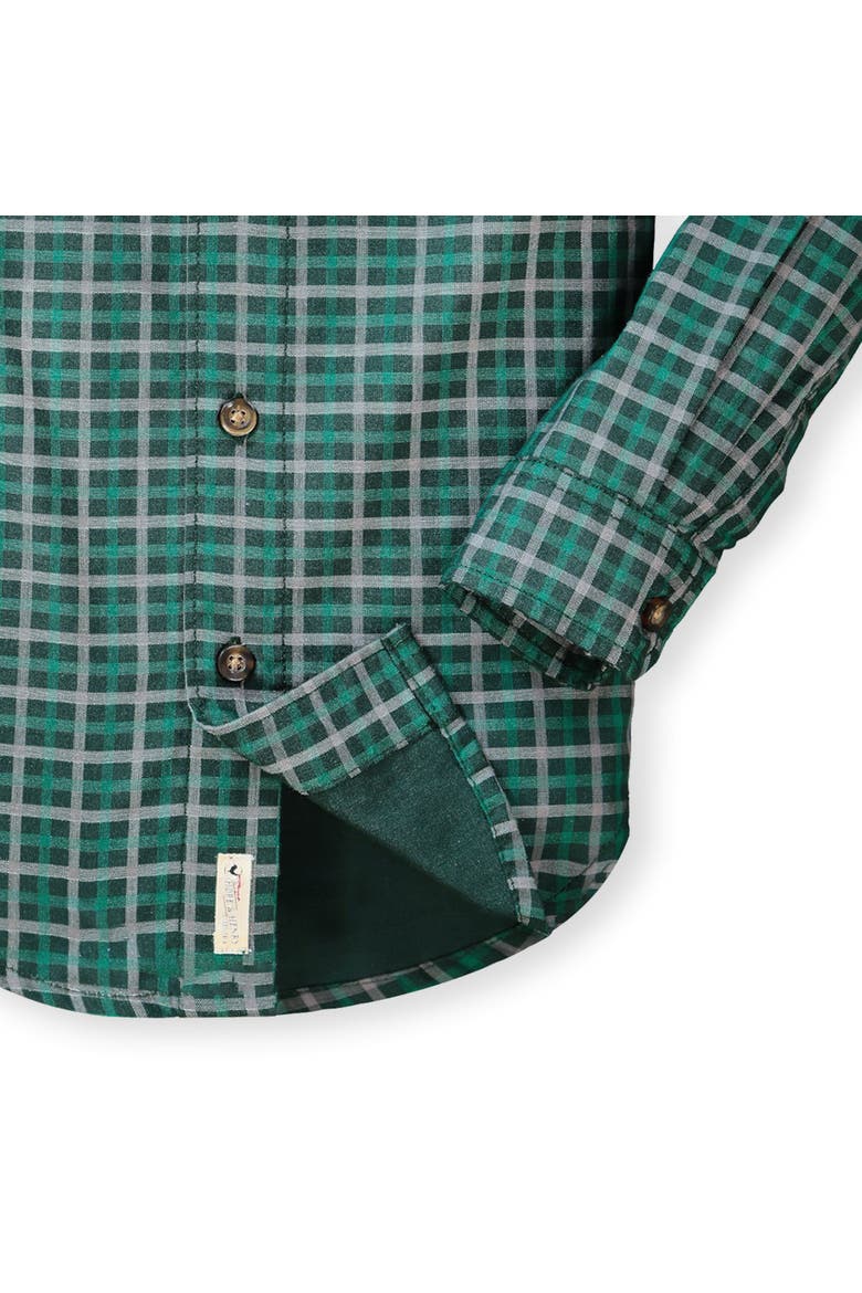 Baby Boys' Convertible Double Weave Button Down Shirt, Infant, Alternate, color, Green and Gray Check