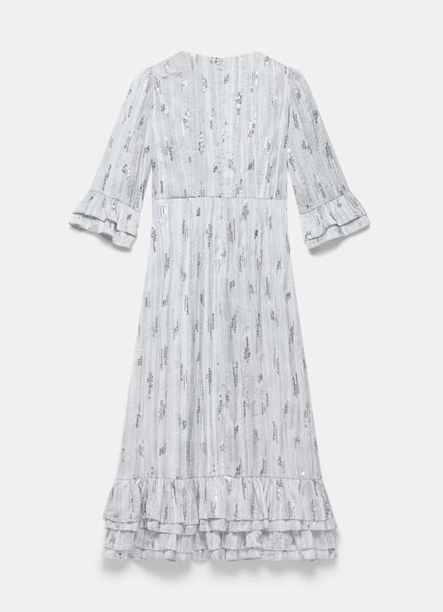 Mint Velvet Embellished Midi Dress In Gray