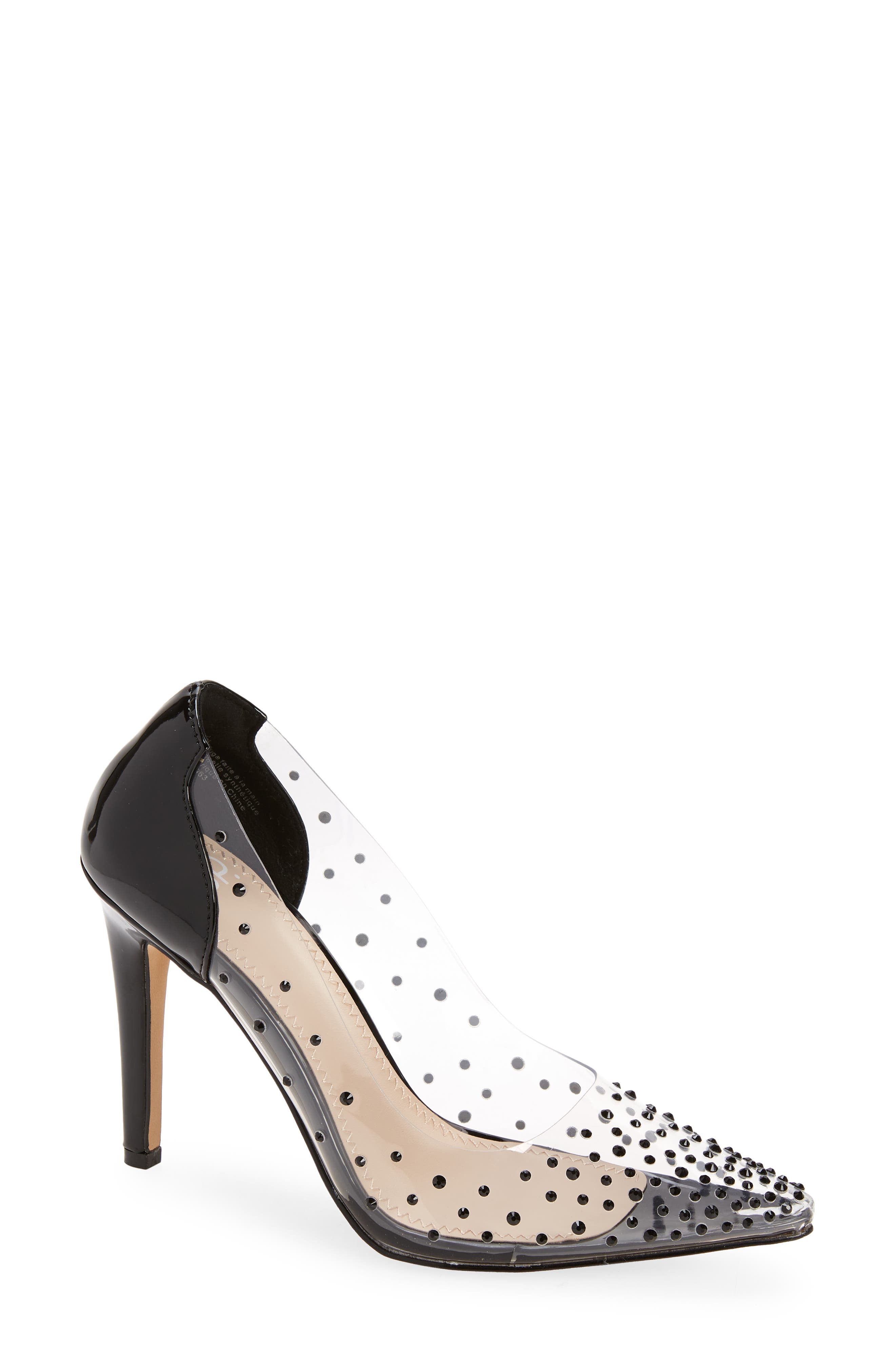 BP. Jennie Clear Stud Pointed Toe Pump, Main, color, 