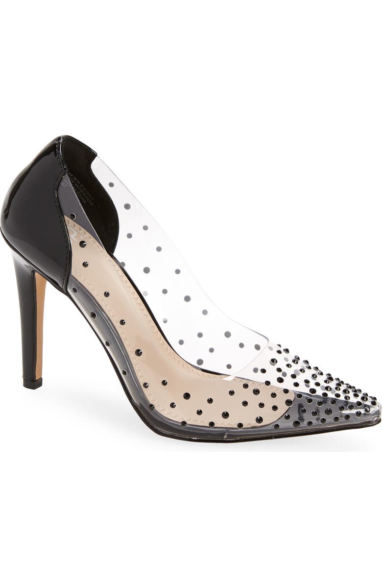 BP. Jennie Clear Stud Pointed Toe Pump, Main, color,