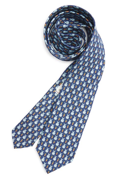Kids' Bunny & Carrots Silk Tie (Big Kid)