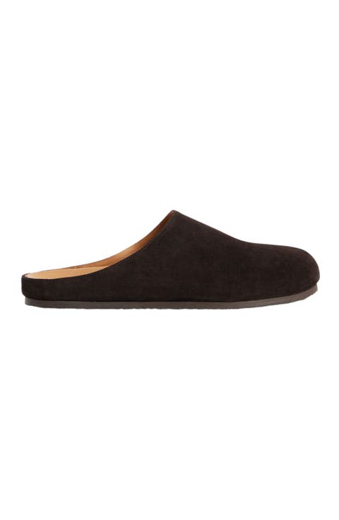 Split leather mules