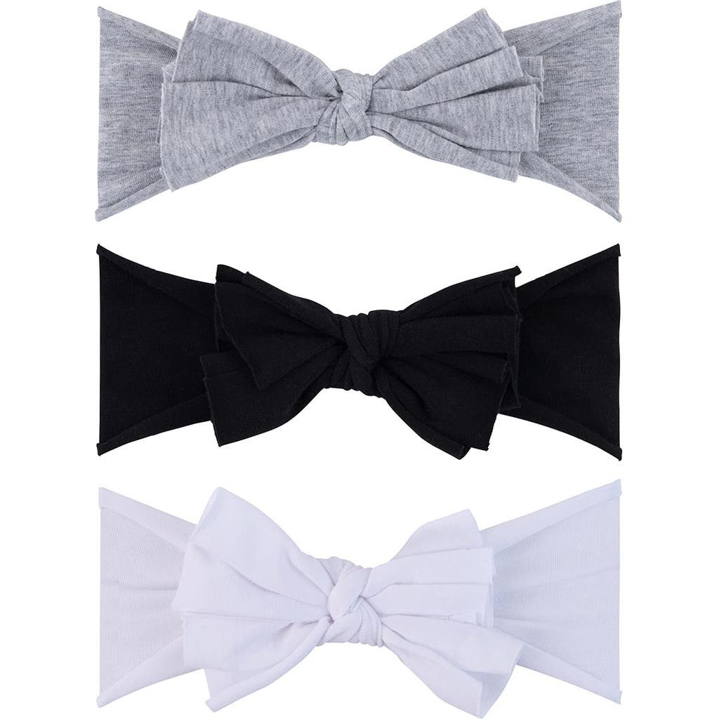 Ely's & Co. 3 Pack Headband Set In Onyx, Heather Grey & White