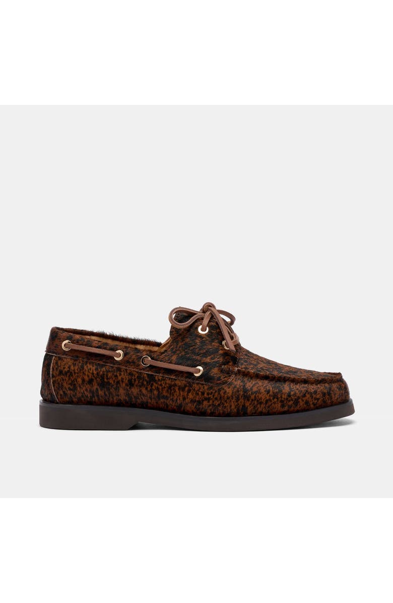 MARC NOLAN Ms. Capri Brown Cowhide Boat Shoes, Main, color, Brown
