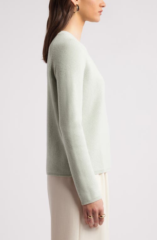Nordstrom Rib Organic Cotton & Merino Wool Sweater In Green Hum