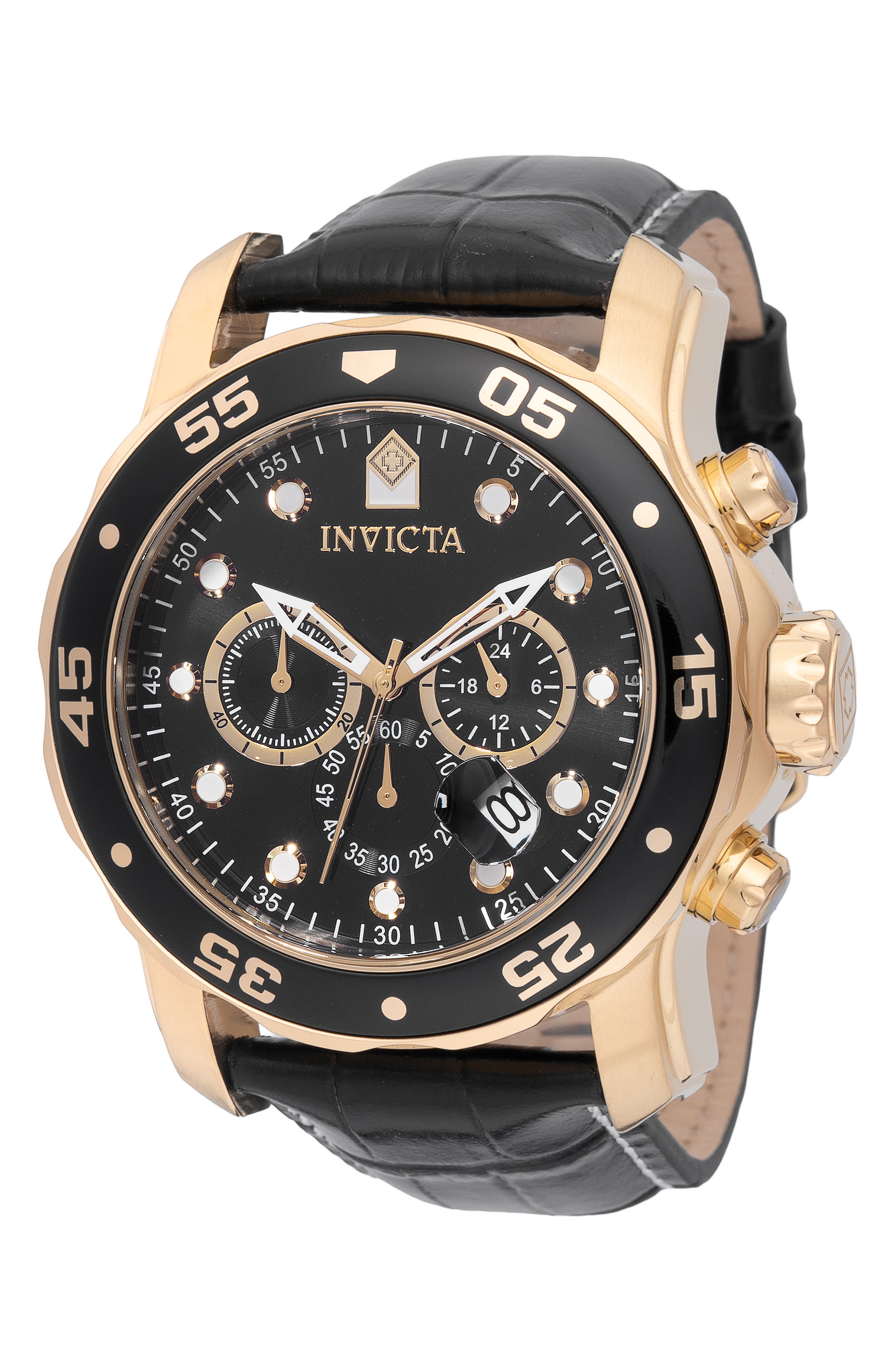 Pro Diver Chronograph Leather Strap Watch, 48mm