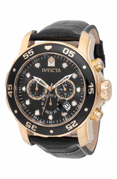 Pro Diver Chronograph Leather Strap Watch, 48mm