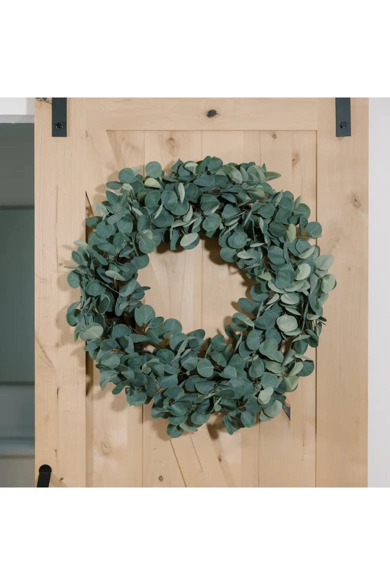 30" Artificial Eucalyptus Wreath, Alternate, color, Green