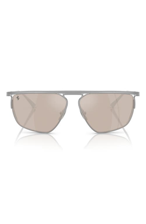 Scuderia Ferrari 59mm Irregular Sunglasses In Silver