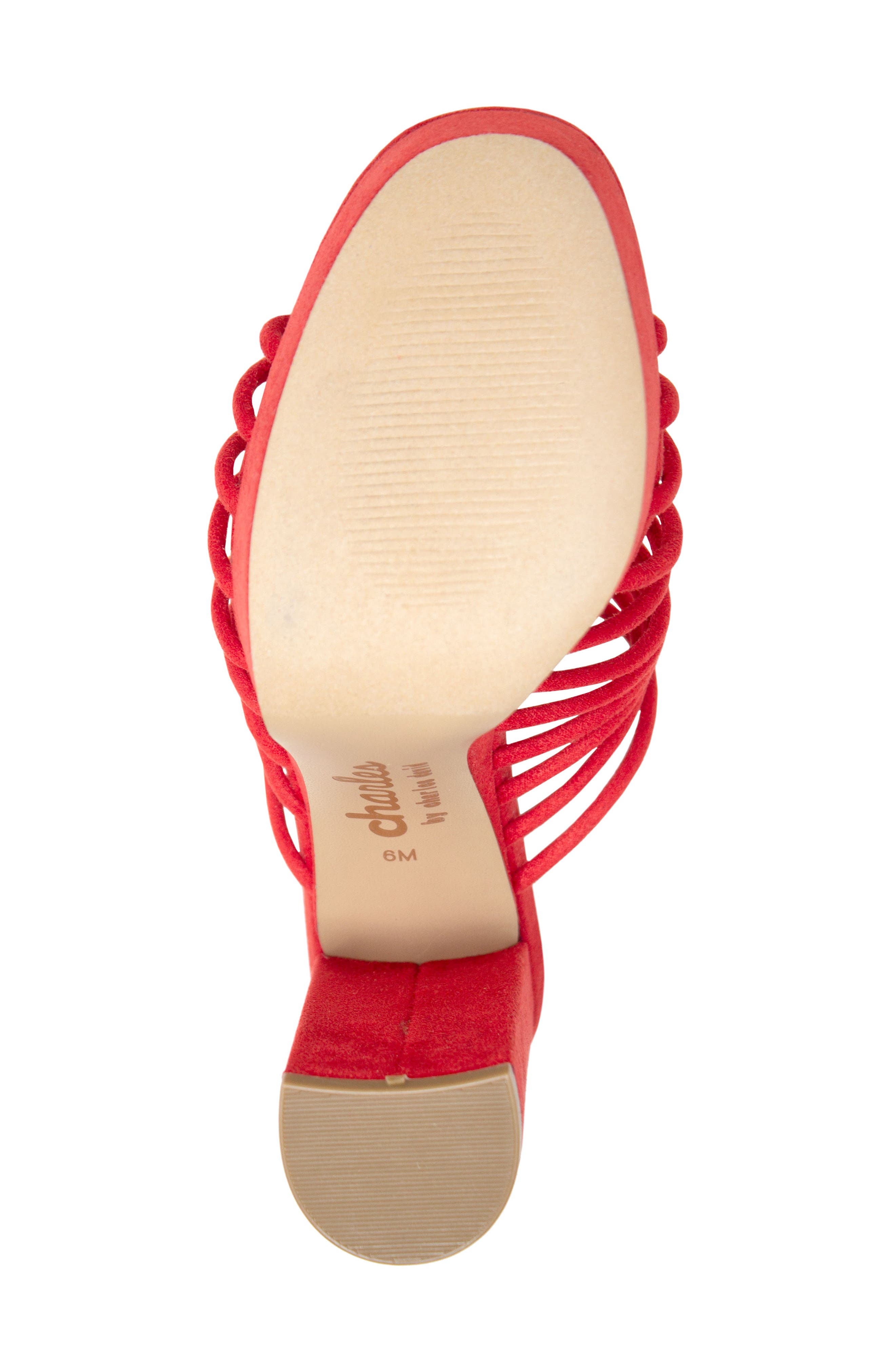 Meadow Platform Sandal, Alternate, color, HOT RED-MS
