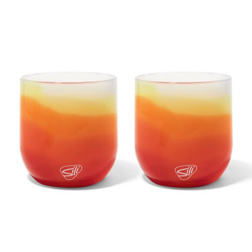 Silipint Stemless Wine Glasses 12oz 2 Pk Marigold