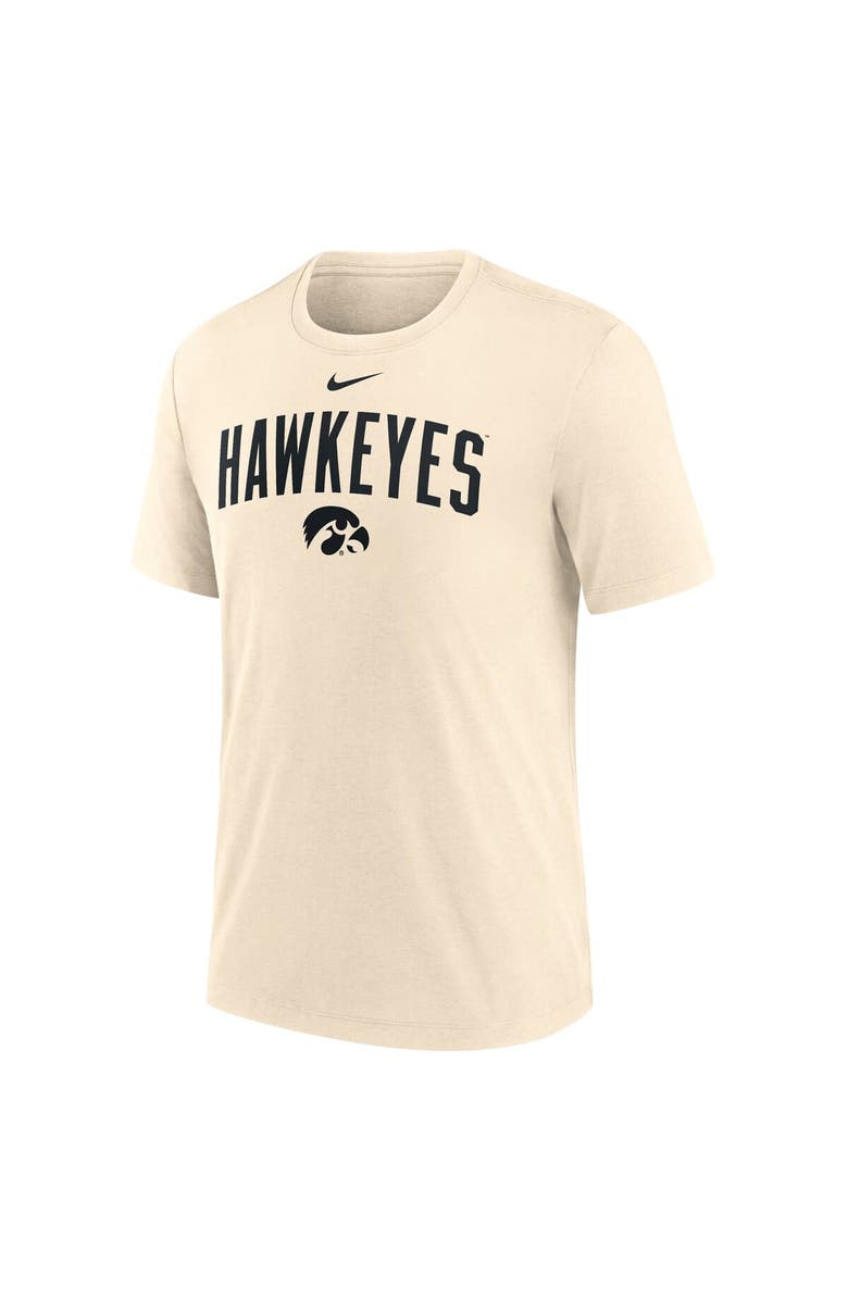 Nike Men's Nike Natural Iowa Hawkeyes Arch Logo Triblend T-Shirt, Alternate, color, Natural
