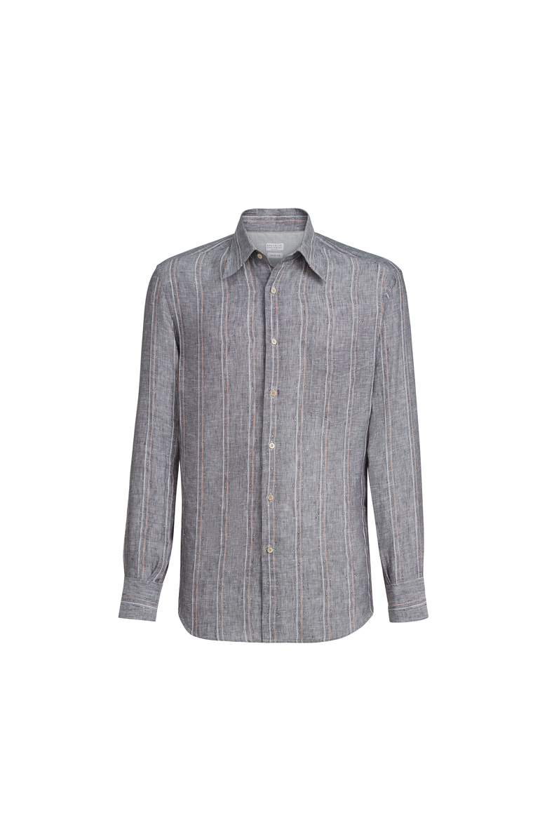 Brunello Cucinelli Shirt with chest pocket, Main, color, Grey