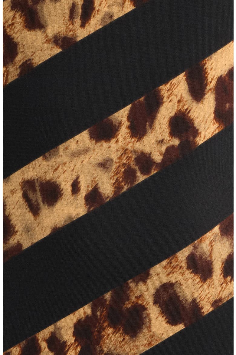 Leopard Stripe Long Sleeve Maxi Dress, Alternate, color, LEOPARD