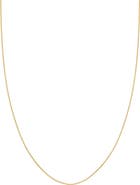 FZN Gold Plated Sterling Silver Box Chain Necklace