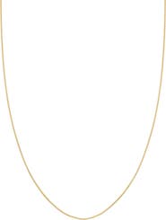FZN Gold Plated Sterling Silver Box Chain Necklace