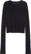 Rick Owens Crop Rib Long Sleeve T-Shirt