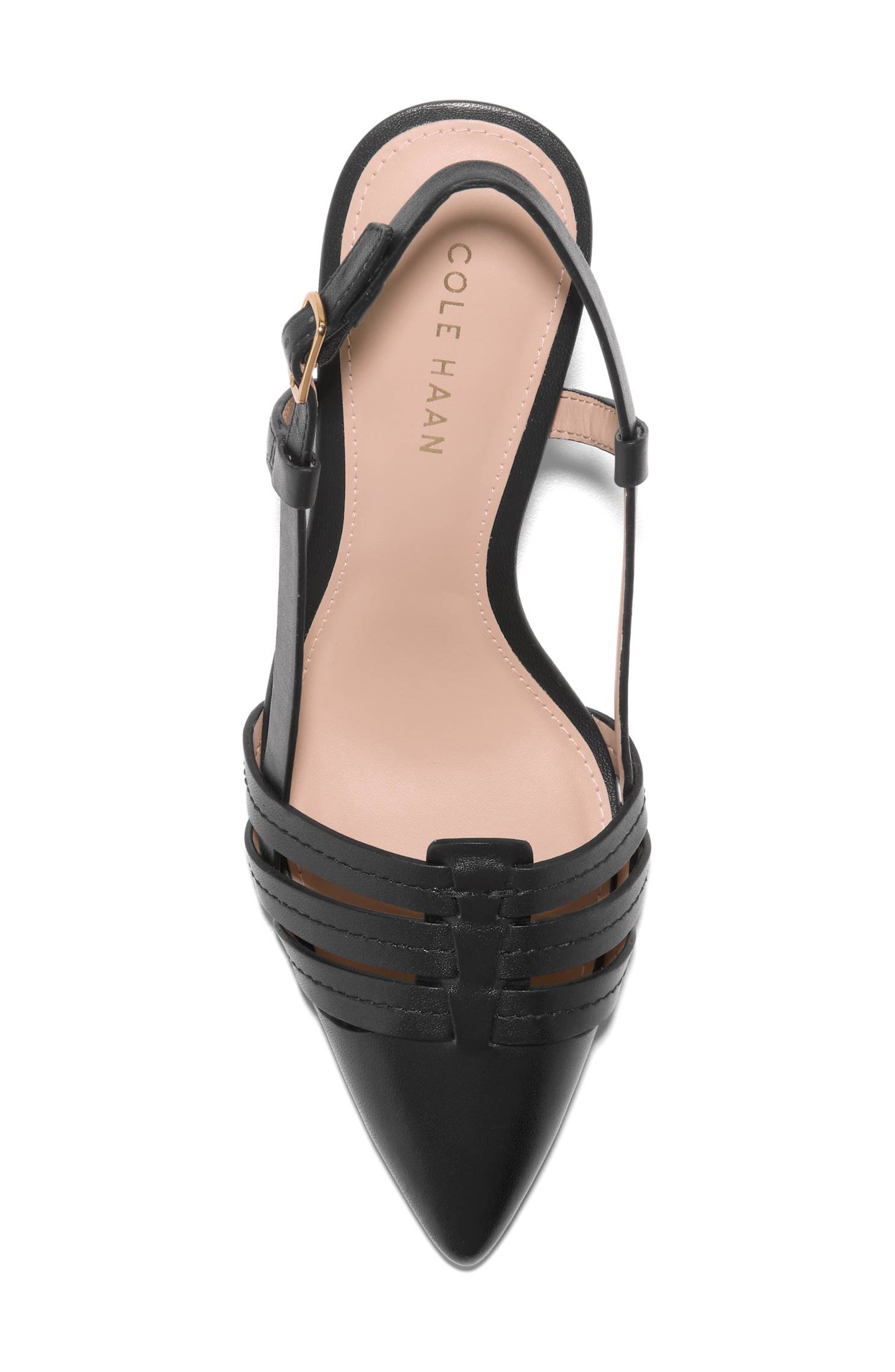 Cole Haan Mylah Slingback Pump, Alternate, color, Black Leather