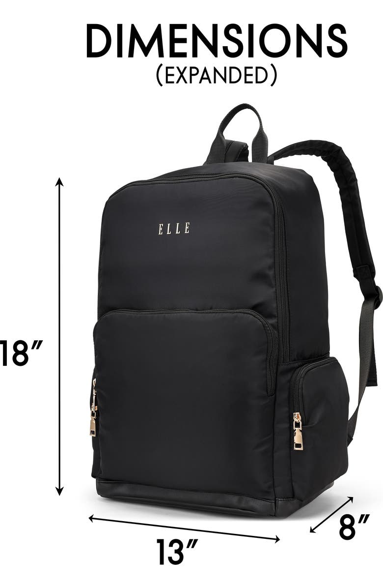 ELLE Rendezvous 25L Twill Backpack, Alternate, color, Black