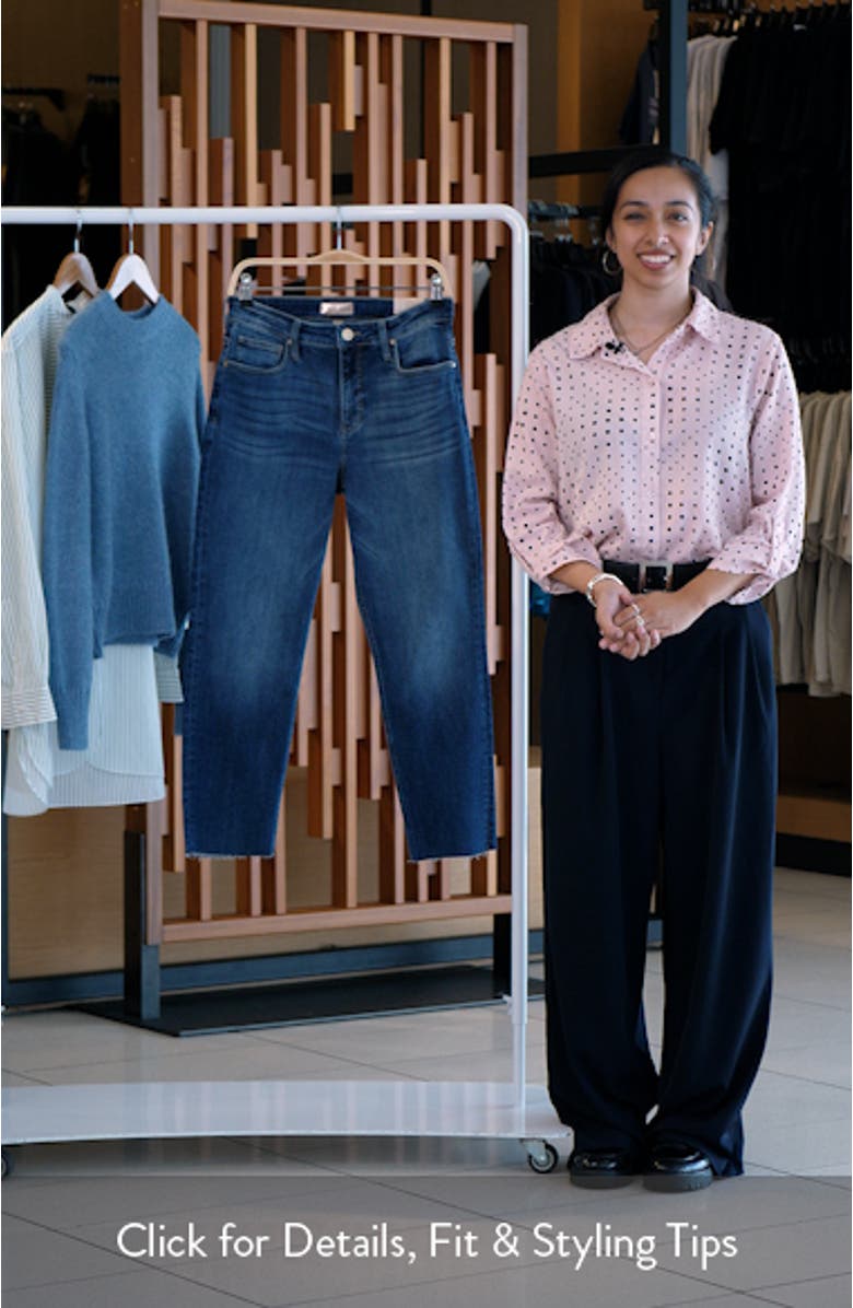 Rachael Raw Hem High Rise Mom Jeans, sales video thumbnail