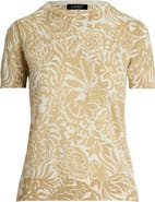 Lauren Ralph Lauren Floral Print Cotton Blend Sweater