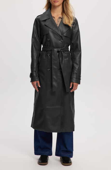 Noize Leather Trench Coat