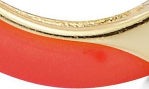 Sphera Milano Set Of 2 Stud & Hoop Earrings In Orange