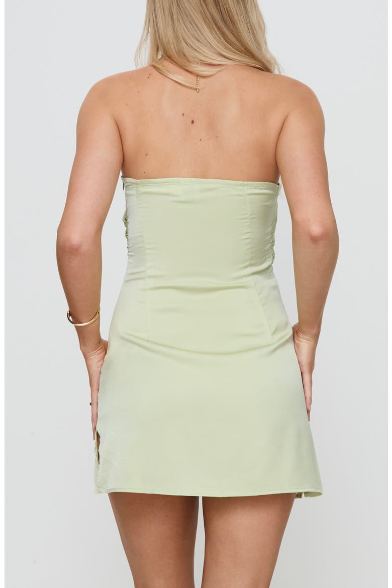 Irena Strapless Minidress, Alternate, color, GREEN