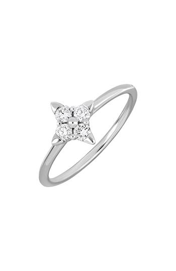 Bony Levy Icon 18k White Gold Diamond Flower Ring In Gray