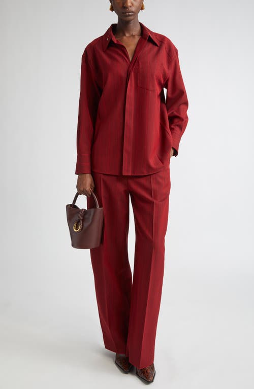 Bottega Veneta Subtle Stripe Wool Blend Pants