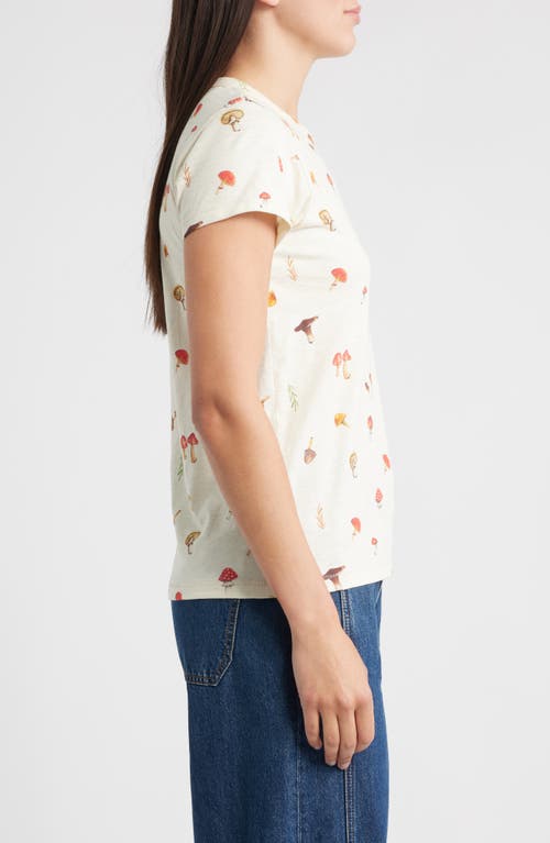 Rag & Bone Allover Mushroom Cotton Graphic T-shirt In Neutral