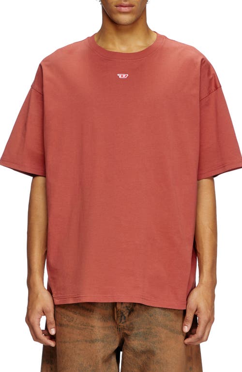Diesel T-shirt With Embroidered D Patch In Red