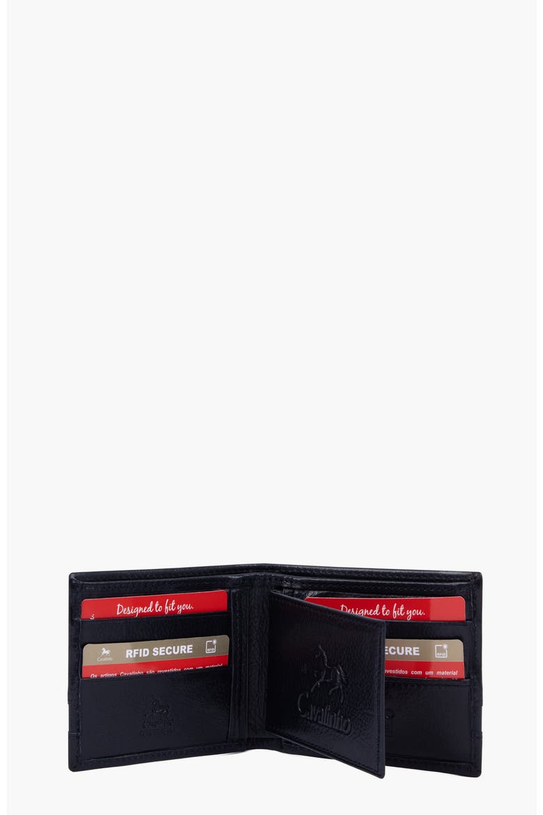 Di Cavallo Bifold Leather Wallet 528, Alternate, color, Navy