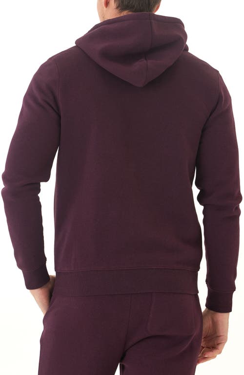 Threads 4 Thought Trim Fit Heathered Fleece Zip Hoodie In Burgundy