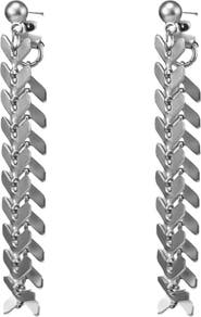 Bearfruit Jewelry Elara Chevron Drop Earrings Bold Trendy Statement