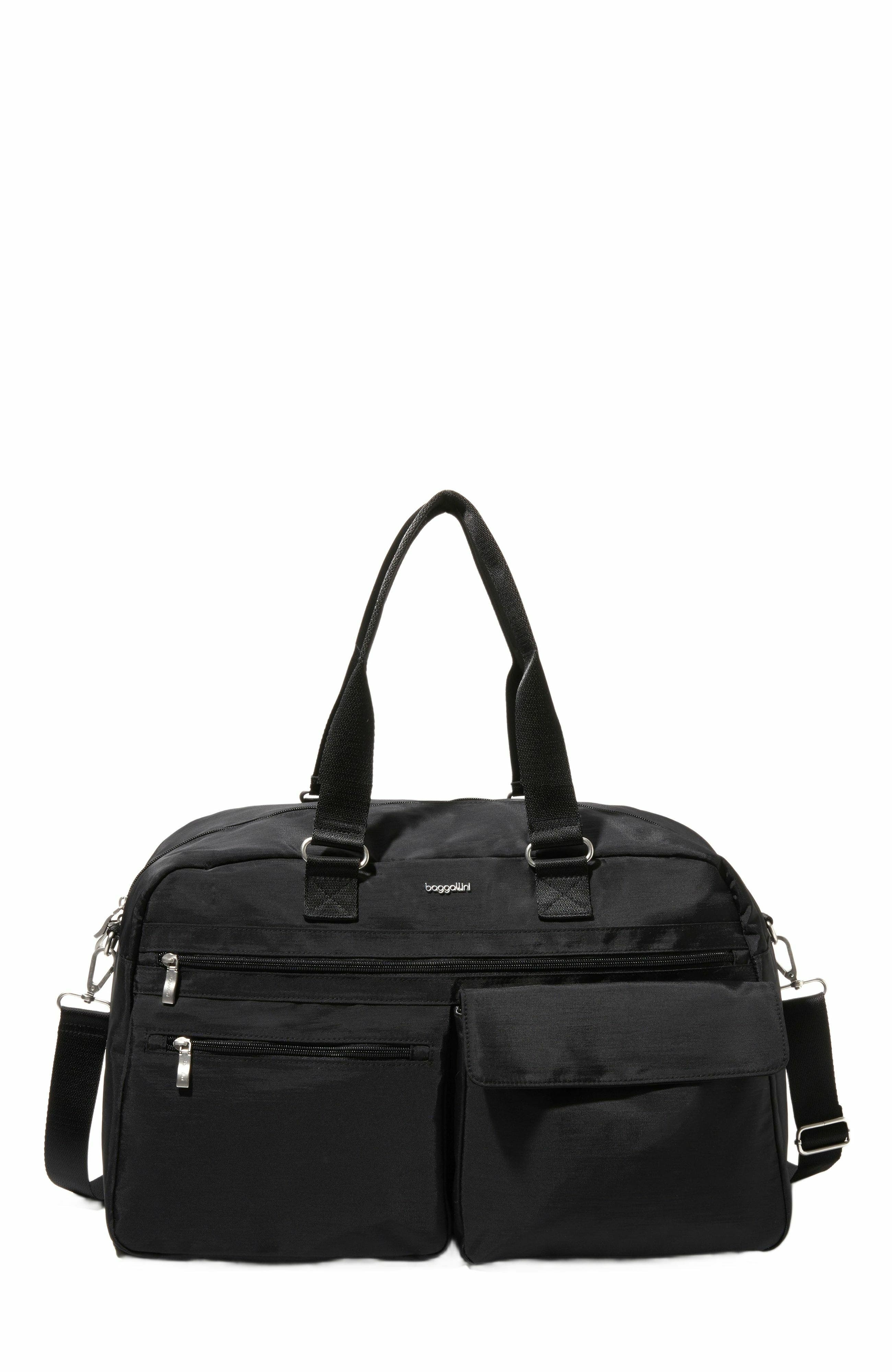 Modern Everywhere Travel Duffel Weekender Bag, Main, color, Black