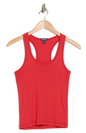 Splendid Rib Knit Tank In Red