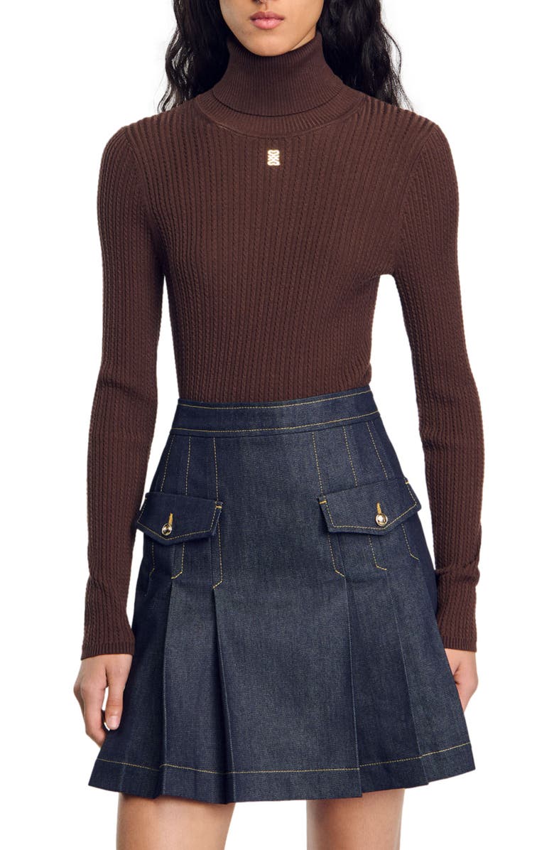 SANDRO Turtleneck sweater, Alternate, color, 