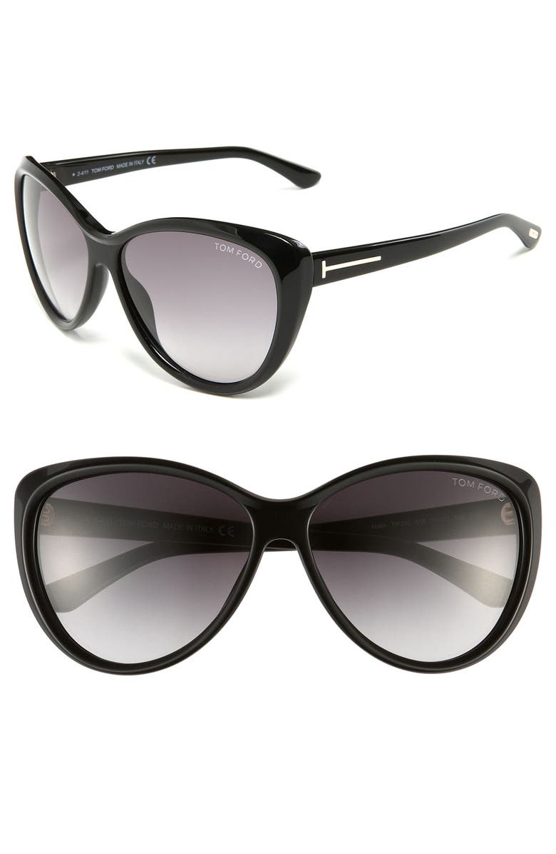 TOM FORD 61mm Cat Eye Sunglasses, Main, color,