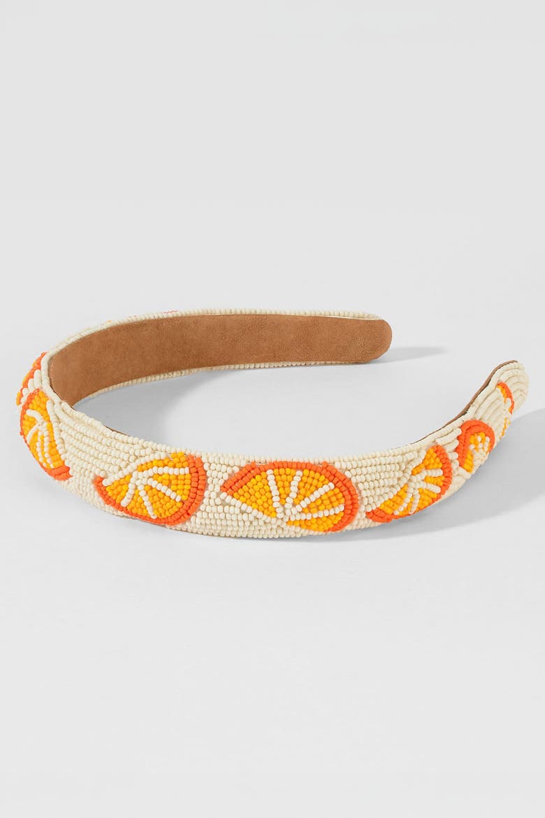 Tangerine Fleur Headband, Alternate, color, Ivory
