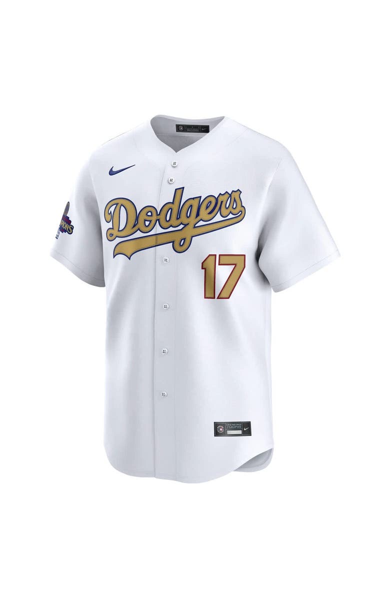 Nike Men's Nike Shohei Ohtani White Los Angeles Dodgers 2025 Gold Collection Limited Jersey, Alternate, color, 
