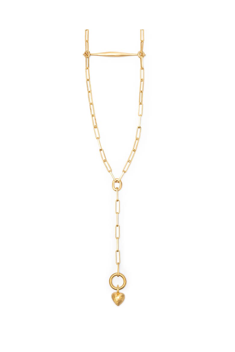 Spindle Necklace Clip Chain with Heart Charm, Main, color, Spindle
