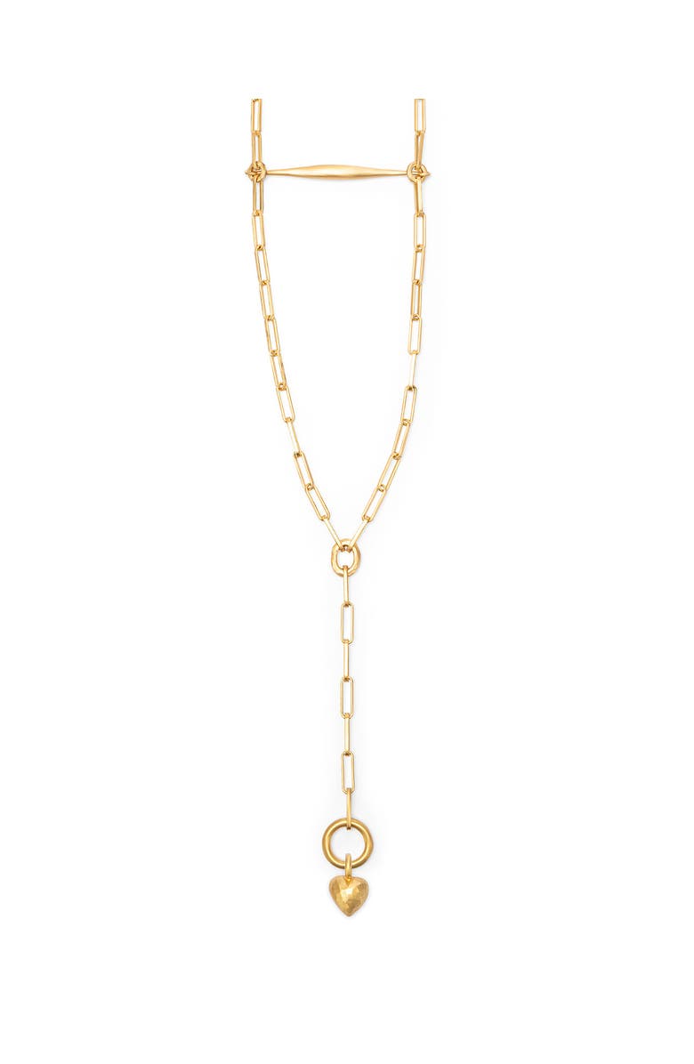 Eloise Jewelry Spindle Necklace Clip Chain with Heart Charm, Main, color, Spindle