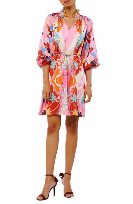 CIEBON Drea Floral Tie Waist Minidress