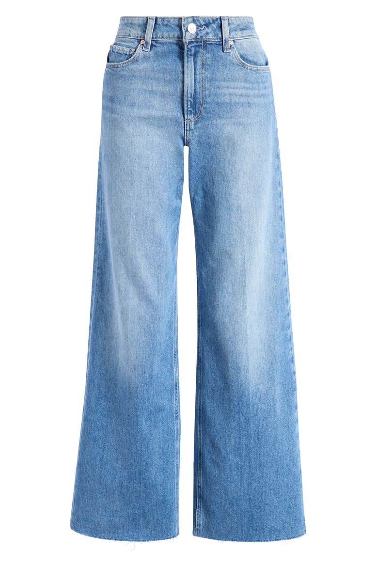 Anessa High Waist Raw Hem Wide Leg Jeans, Alternate, color, ARCHIVES