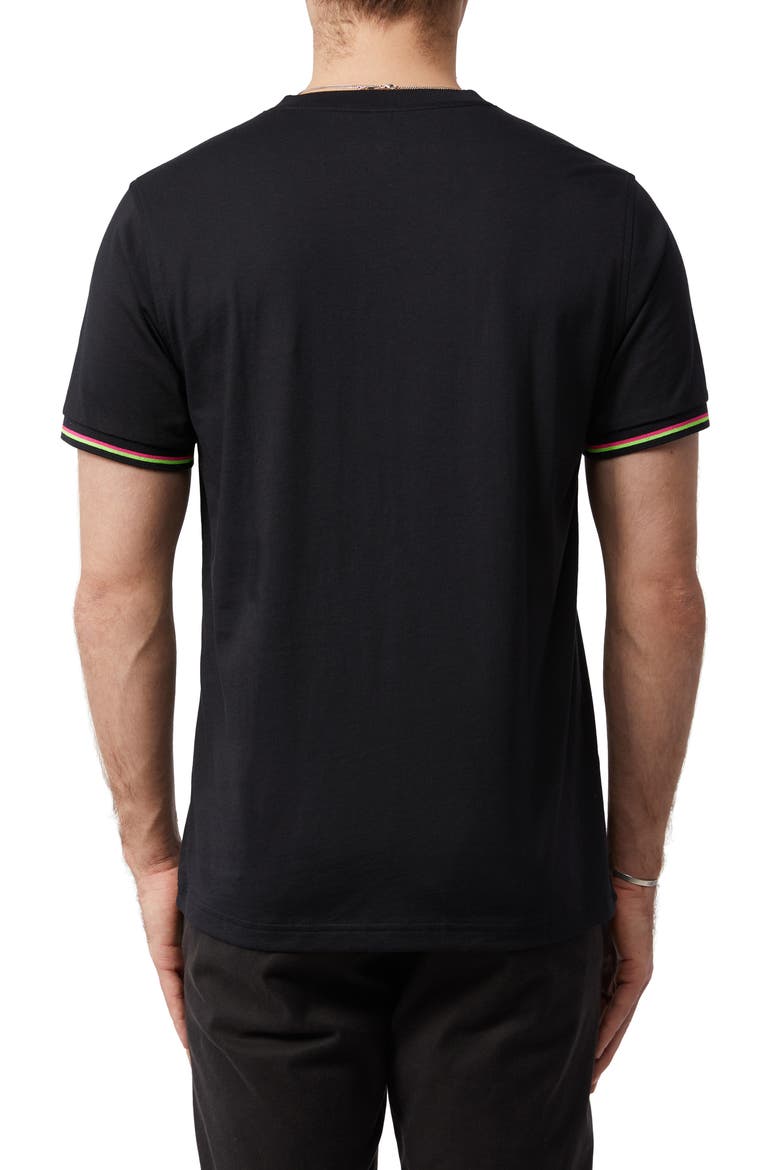 Logo V-Neck T-Shirt, Alternate, color, BLACK