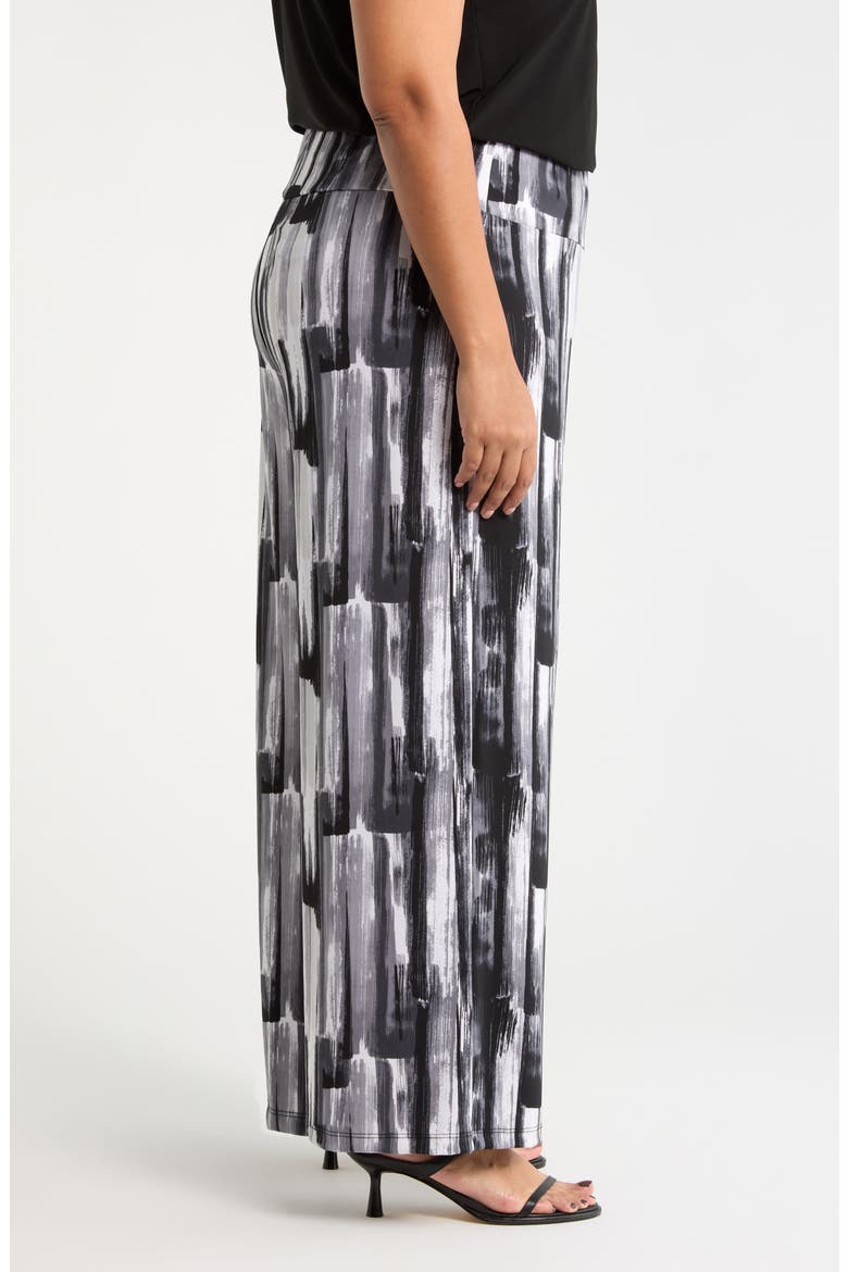 Abstract Print Wide Leg Pants, Alternate, color, BRUSHSTROKE